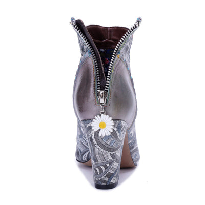 Colorstepshoes Silver Mist Paisley Ankle Boots