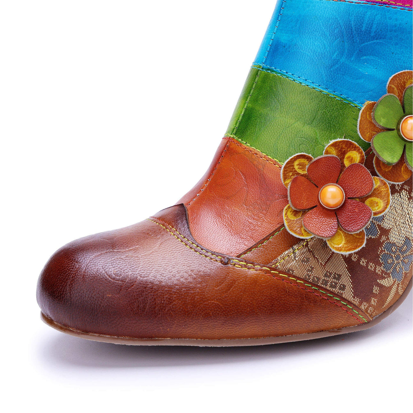 Colorstepshoes Rainbow Bloom Ankle Boots