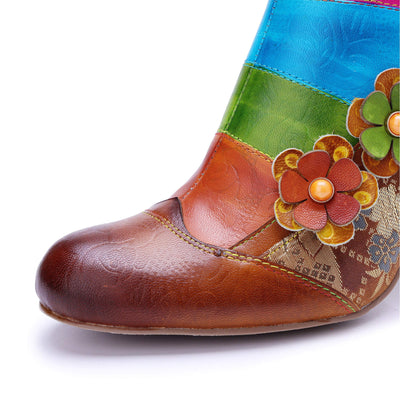 Colorstepshoes Rainbow Bloom Ankle Boots