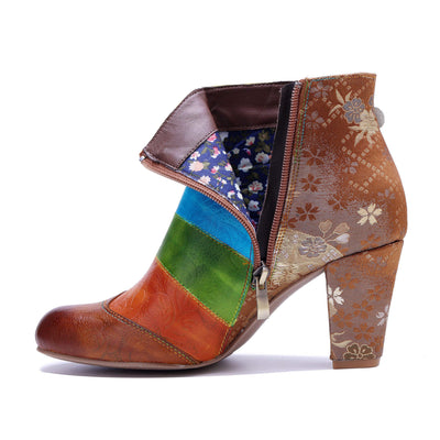 Colorstepshoes Rainbow Bloom Ankle Boots