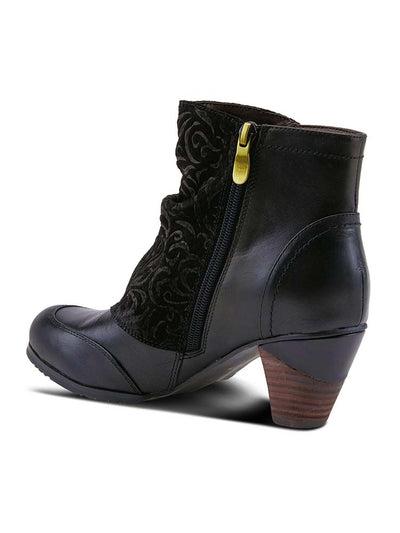 Embossed Leather Handmade Ankle Boots