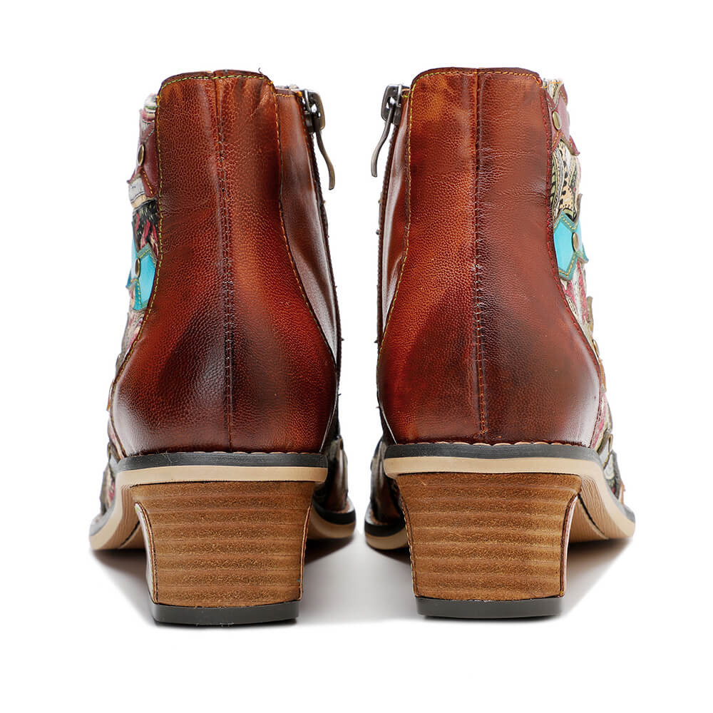 Vintage Handmade Romantic Exquisite Ankle Boots